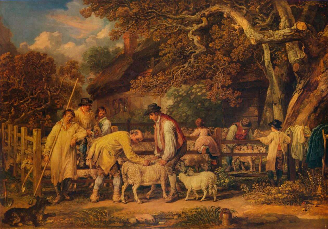 Strzyżenie owiec, 1828, 1938 autorstwa James Ward