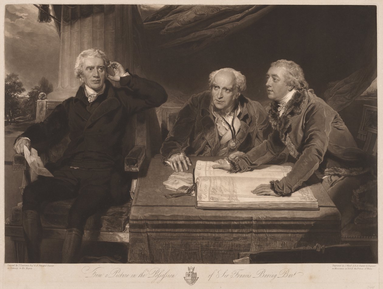 Sir Francis i John Baring oraz Charles Wall autorstwa James Ward