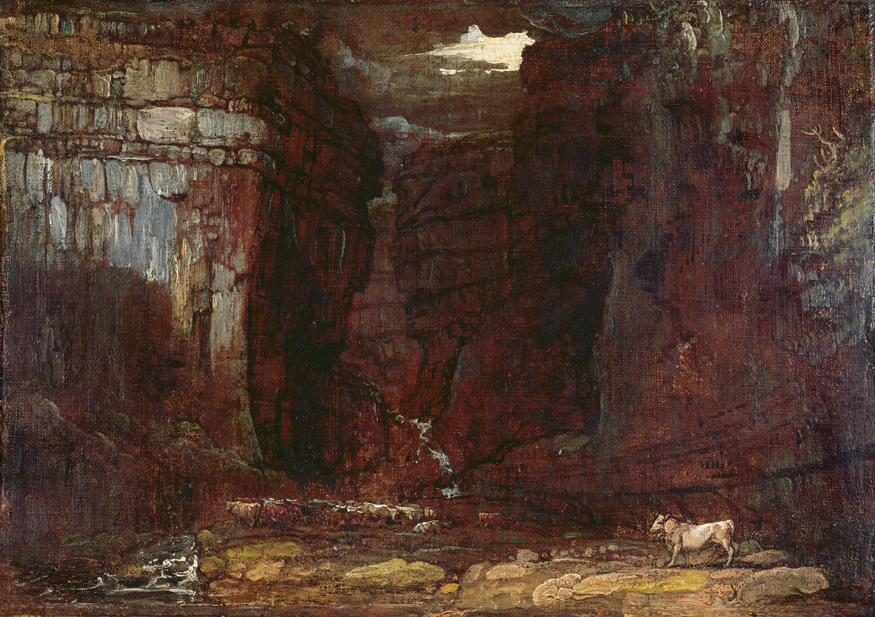 Studium do „Gordale Scar”, ok. 1811-13 (olej na płótnie) autorstwa James Ward