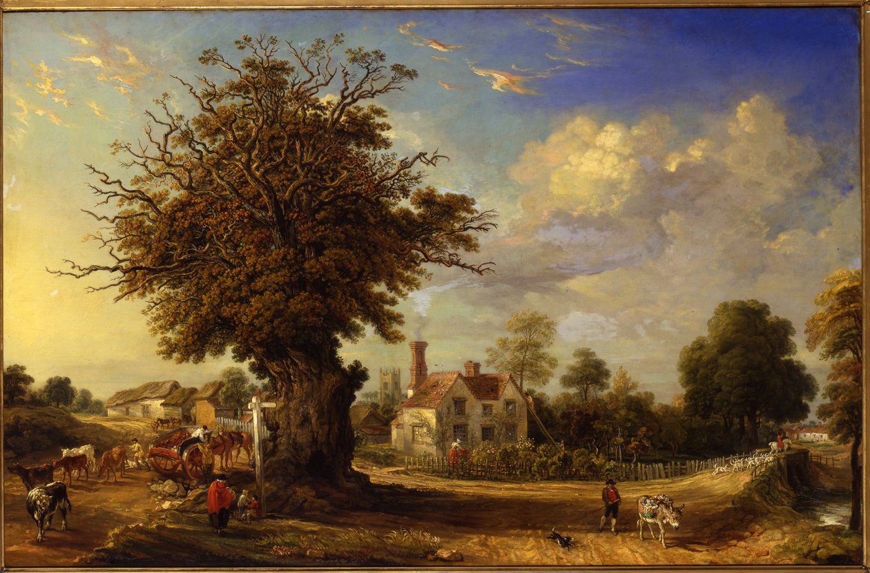 Dąb Yeldham w Great Yeldham, Essex, 1833 autorstwa James Ward