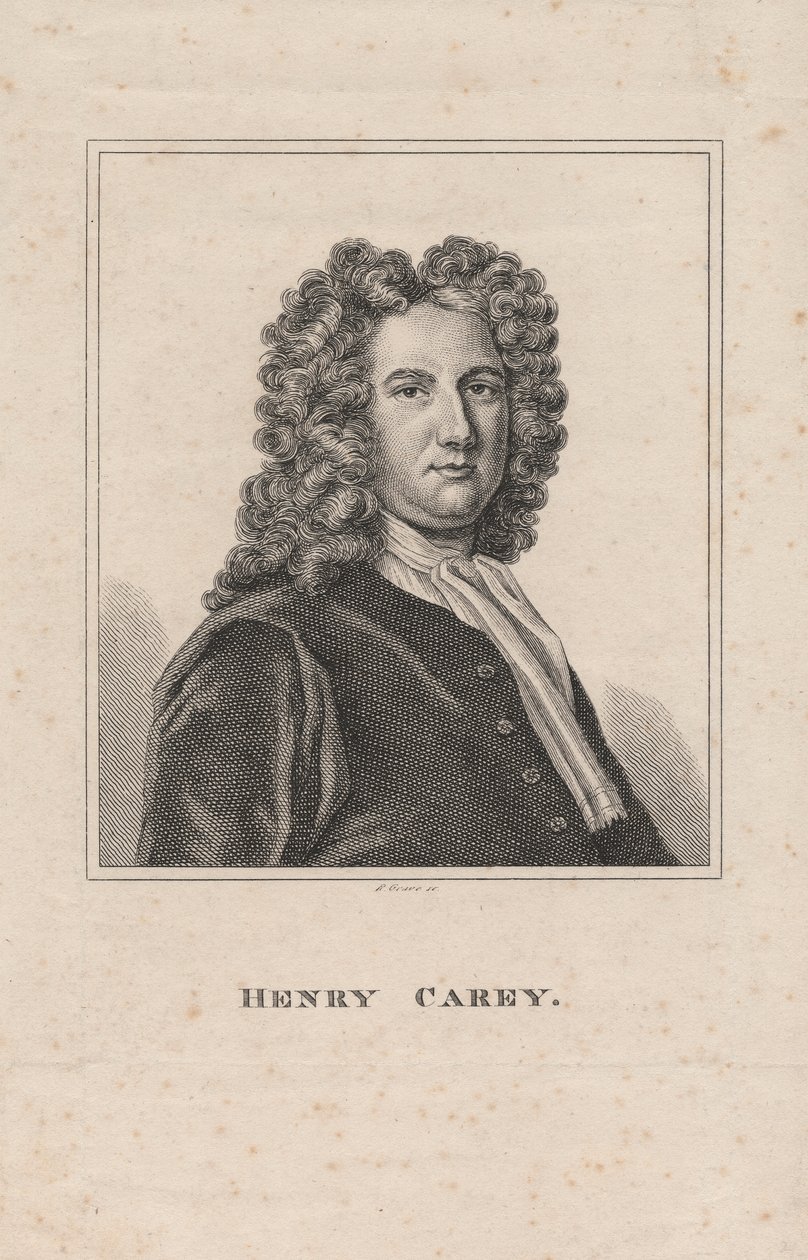 Henry Carey, grawerowane przez R. Grave, c. 1800 autorstwa James Wasdail
