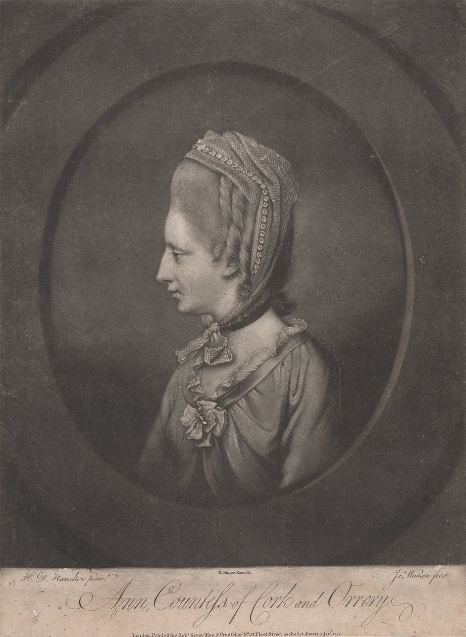 Anne, hrabina Cork i Orrery (zm. 1785) autorstwa James Watson