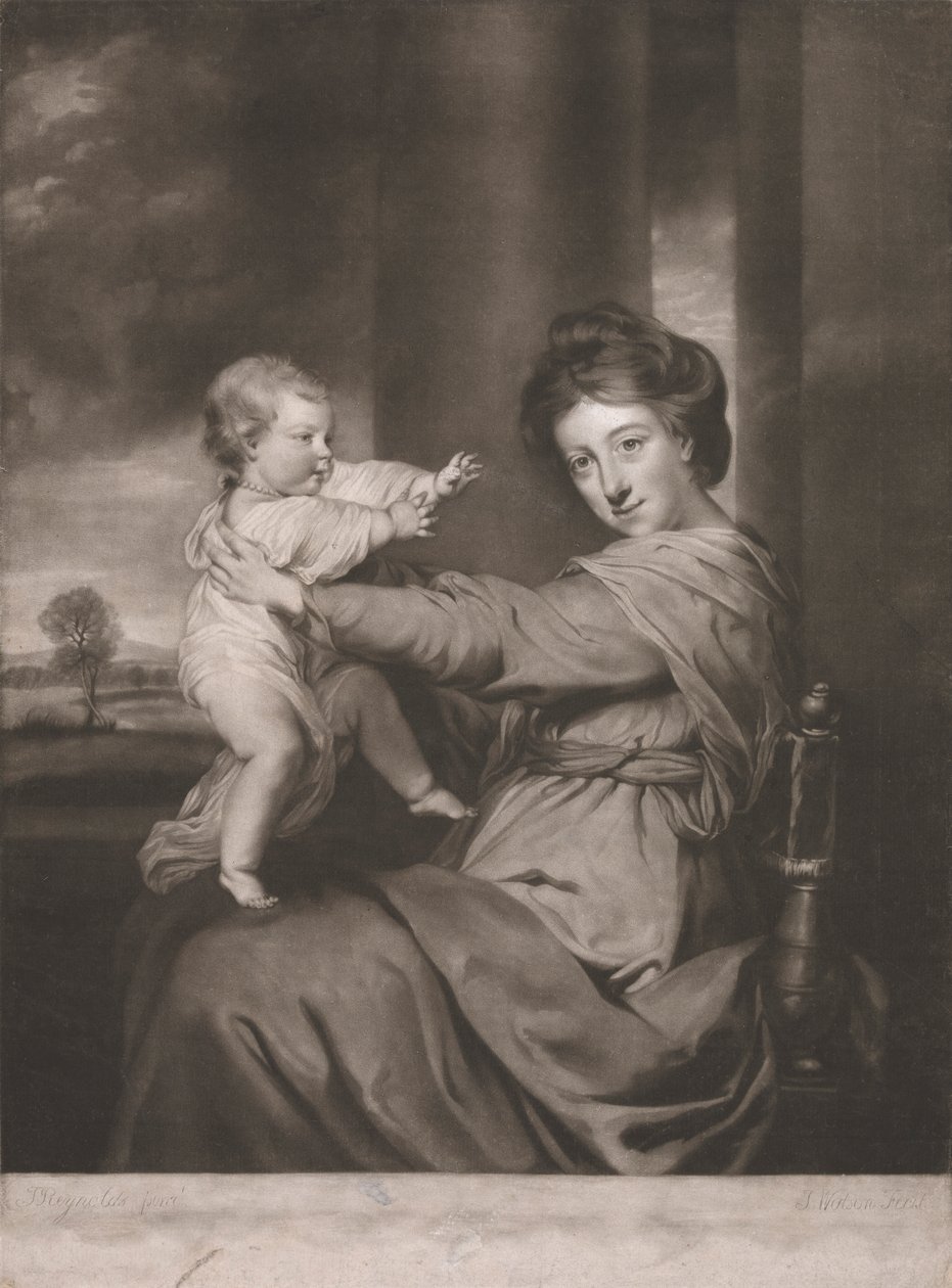 Caroline Duchess of Marlborough z Lady Caroline Spencer, jej córką autorstwa James Watson