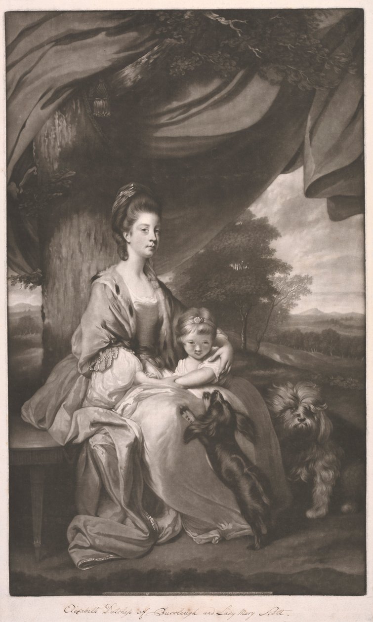 Księżna Buccleuch z córką Lady Mary Scott autorstwa James Watson