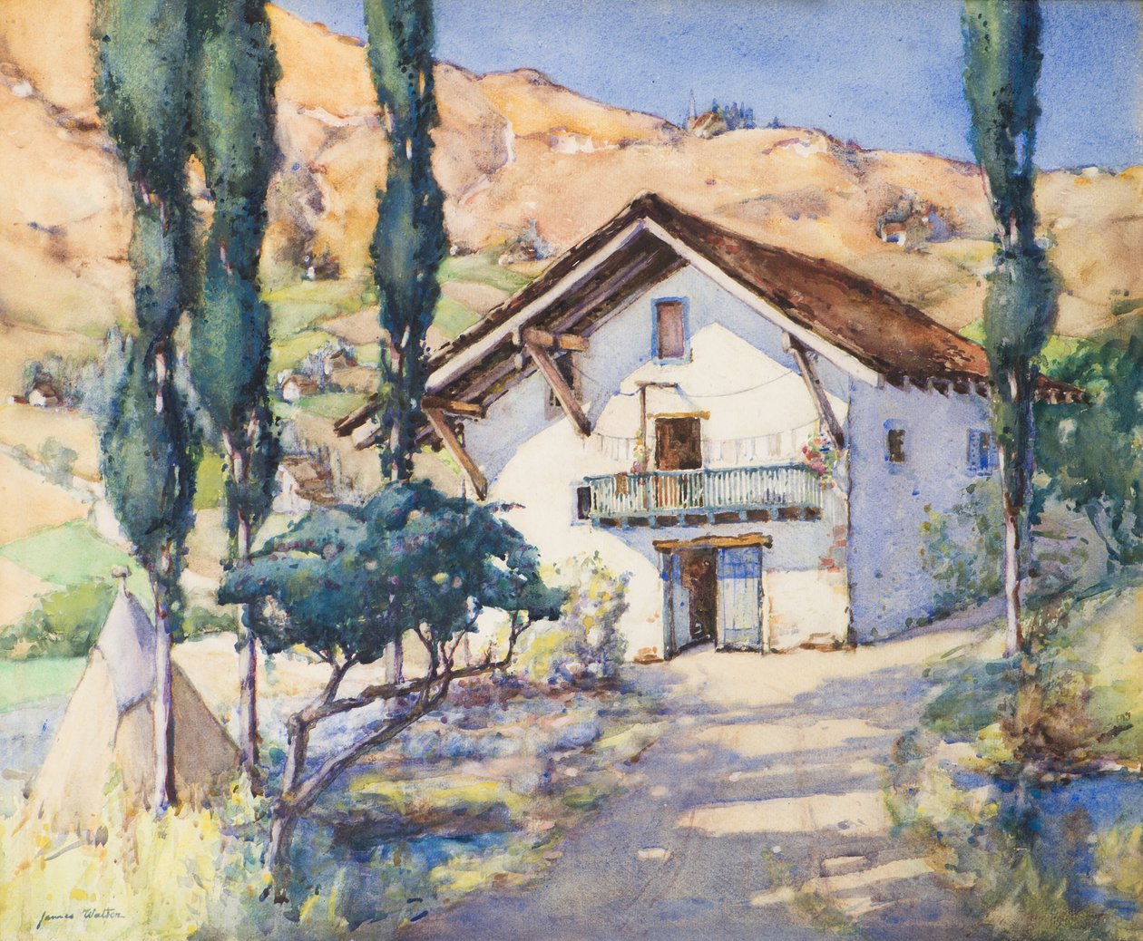 Fuenebri, Północna Hiszpania, XX w. (akwarela) autorstwa James Watson