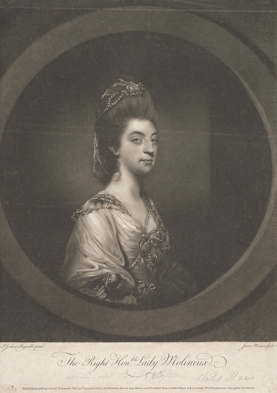 Isabella Molyneux (z domu Stanhope), hrabina Sefton autorstwa James Watson