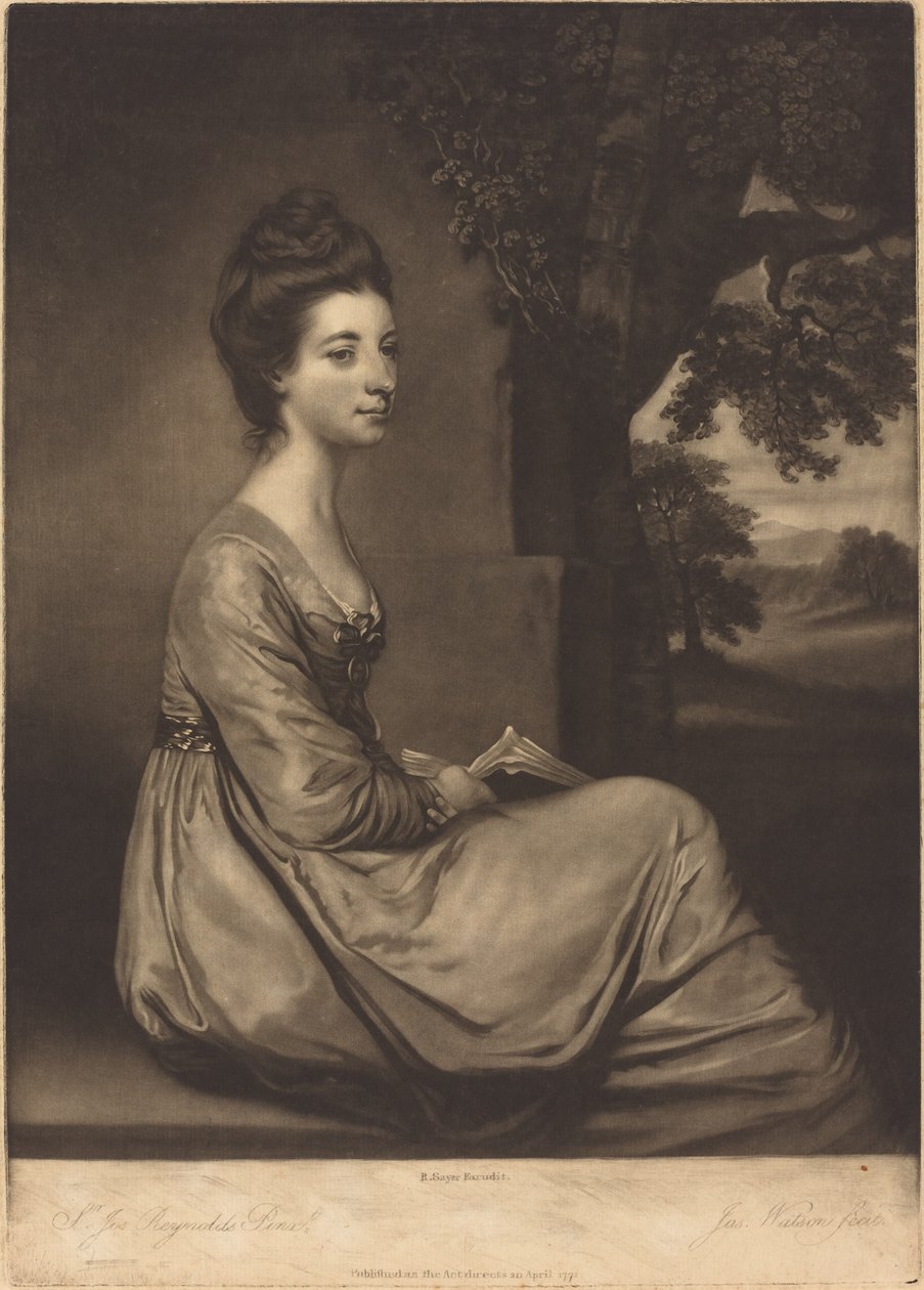 Jemima hrabina Cornwallis autorstwa James Watson after Sir Joshua Reynolds