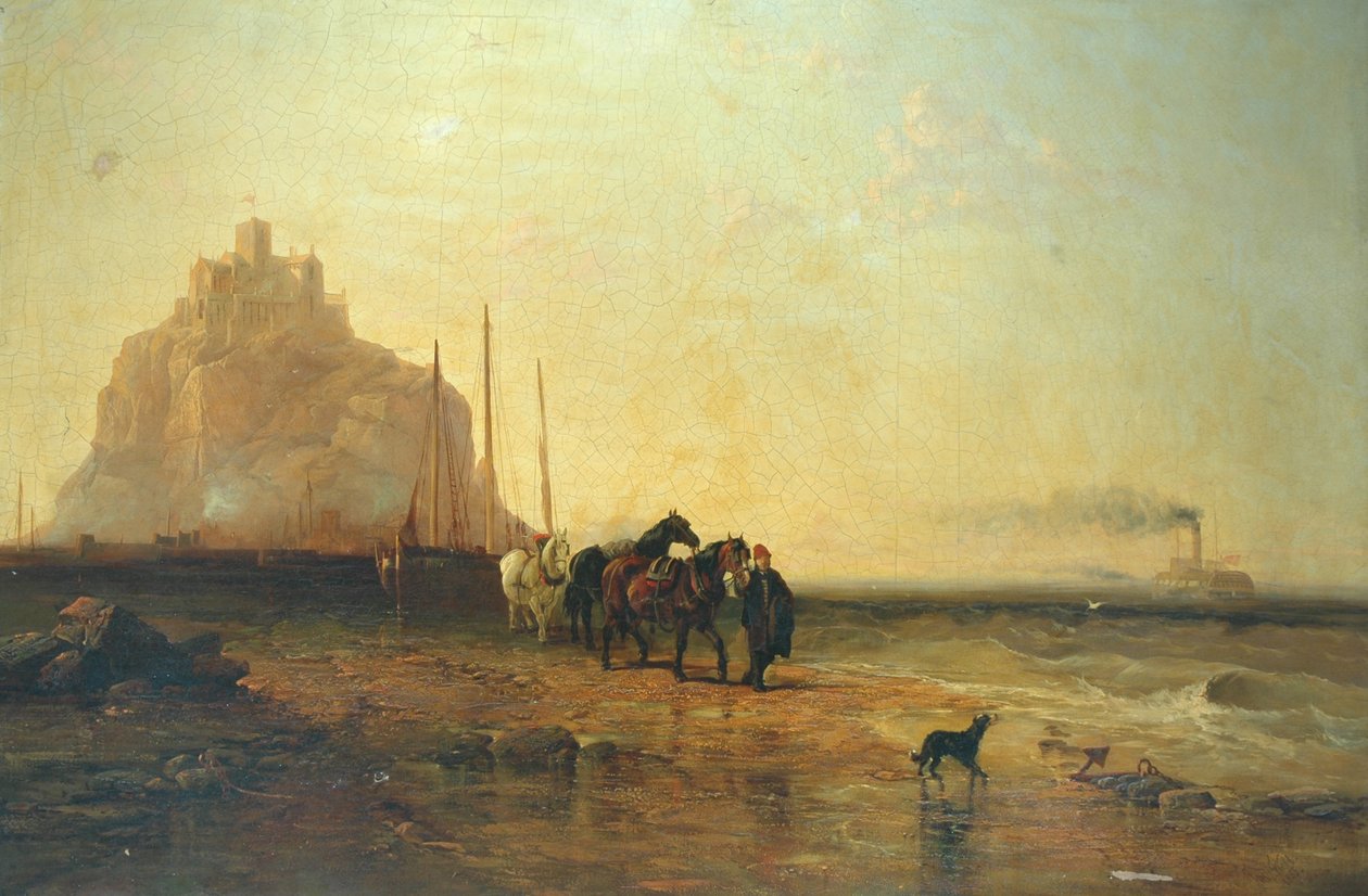 Wieczór poza St Michaels Mount, 1855 autorstwa James Webb