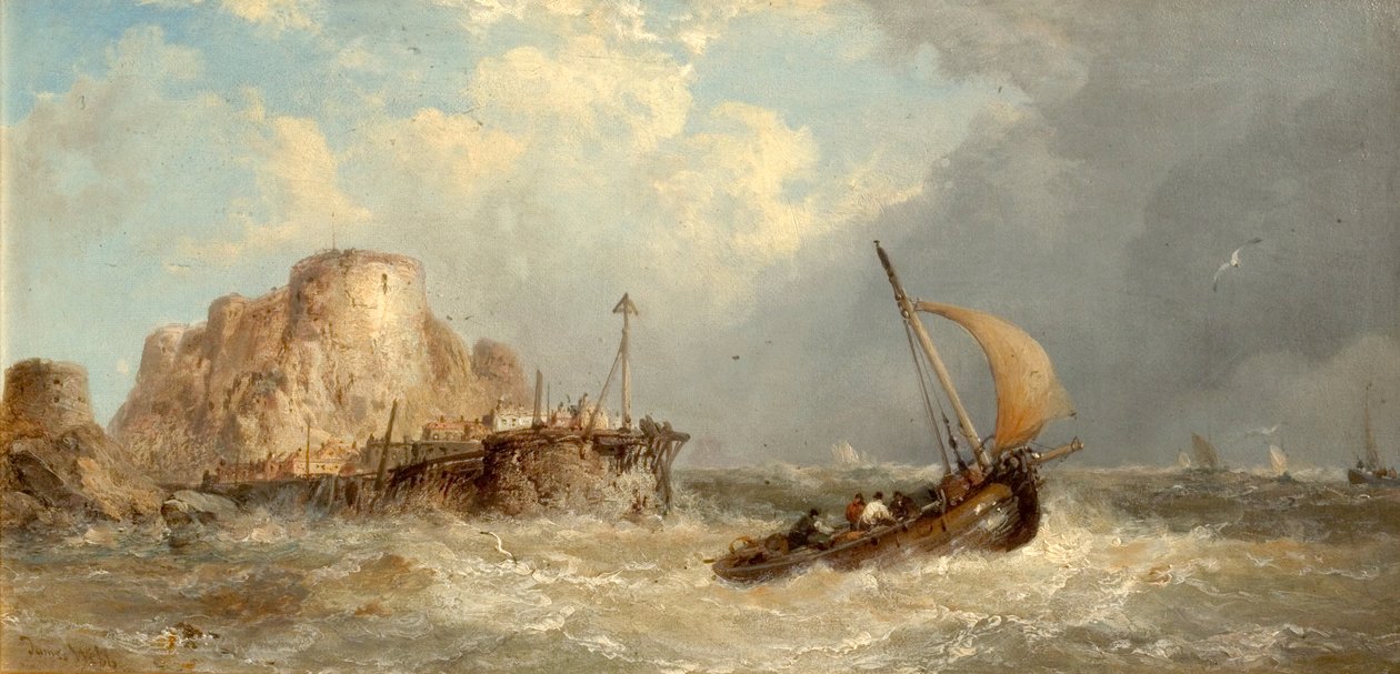Zamek Mont Orgueil, Jersey autorstwa James Webb