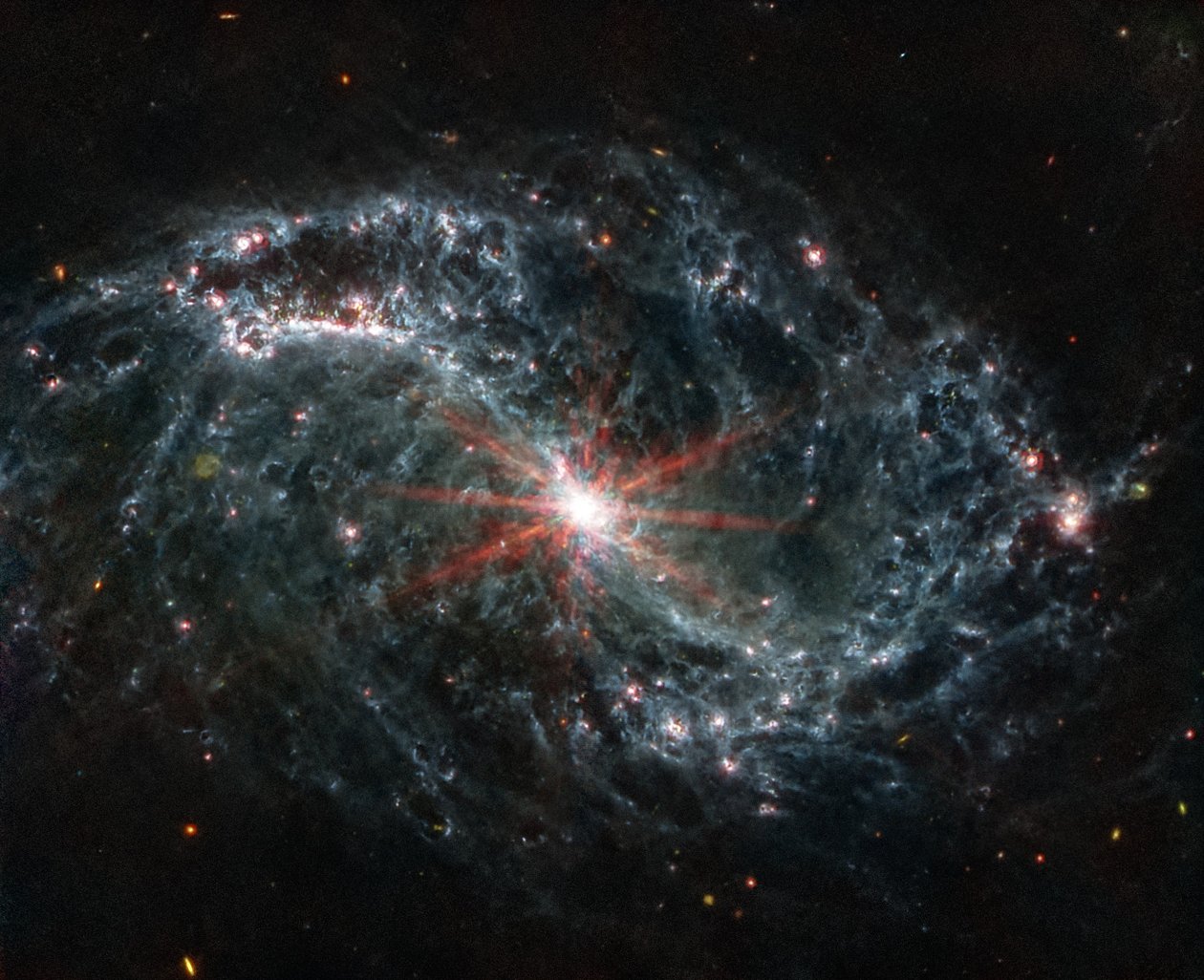 NGC 7496 (obraz MIRI) autorstwa James Webb Space Telescope (NASA)