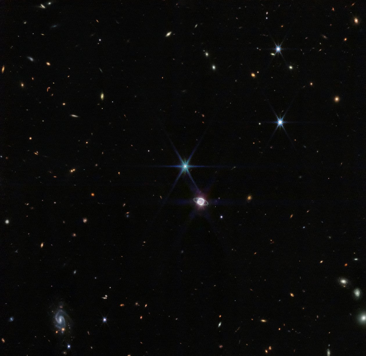 Szerokie pole Neptuna (NIRCam) autorstwa James Webb Space Telescope (NASA)