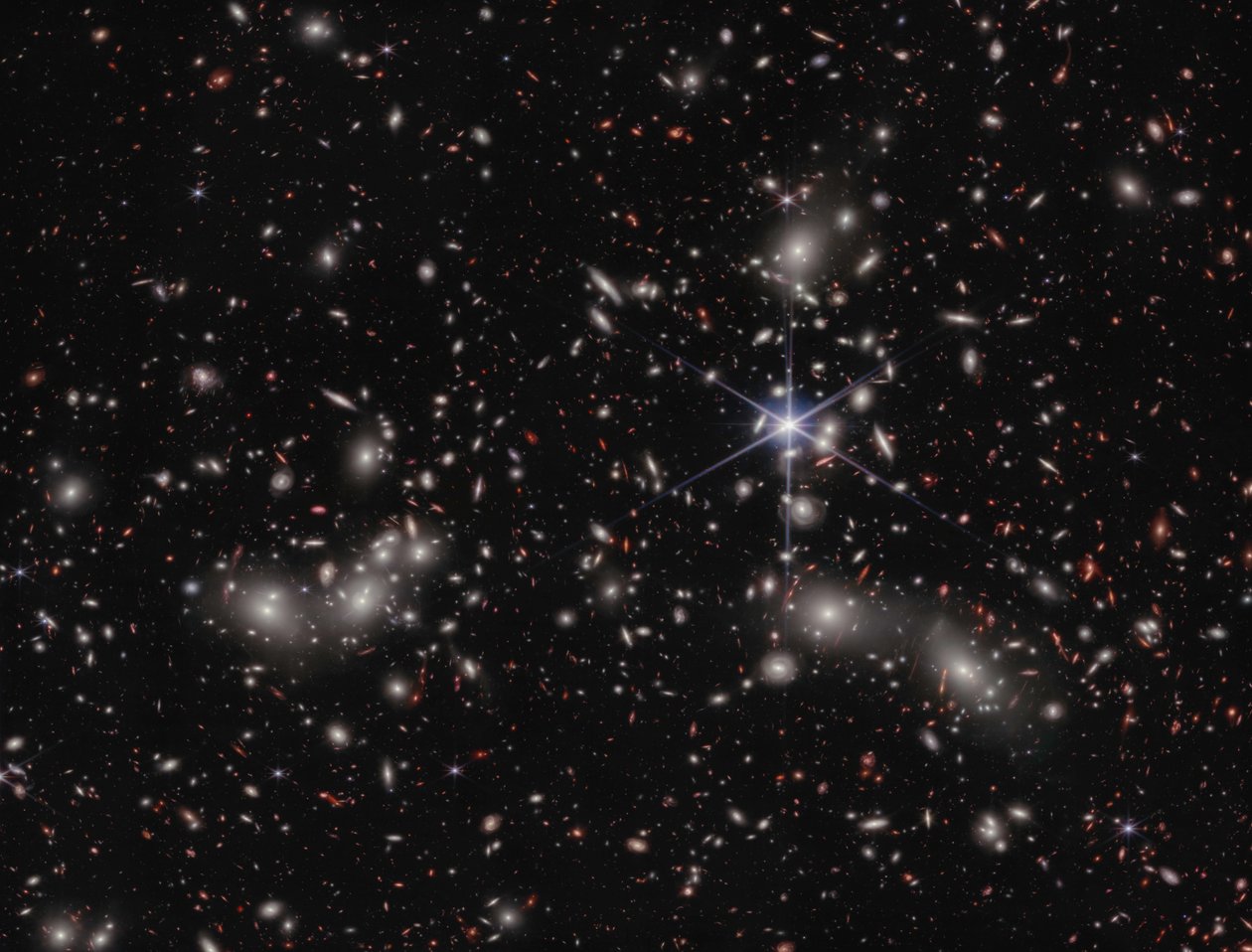 Gromada Pandoras (obraz NIRCam) autorstwa James Webb Space Telescope (NASA)
