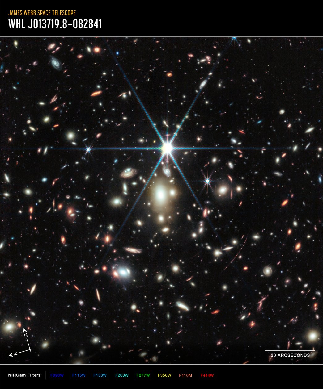 Łuk wschodu słońca (obraz NIRCam) autorstwa James Webb Space Telescope (NASA)