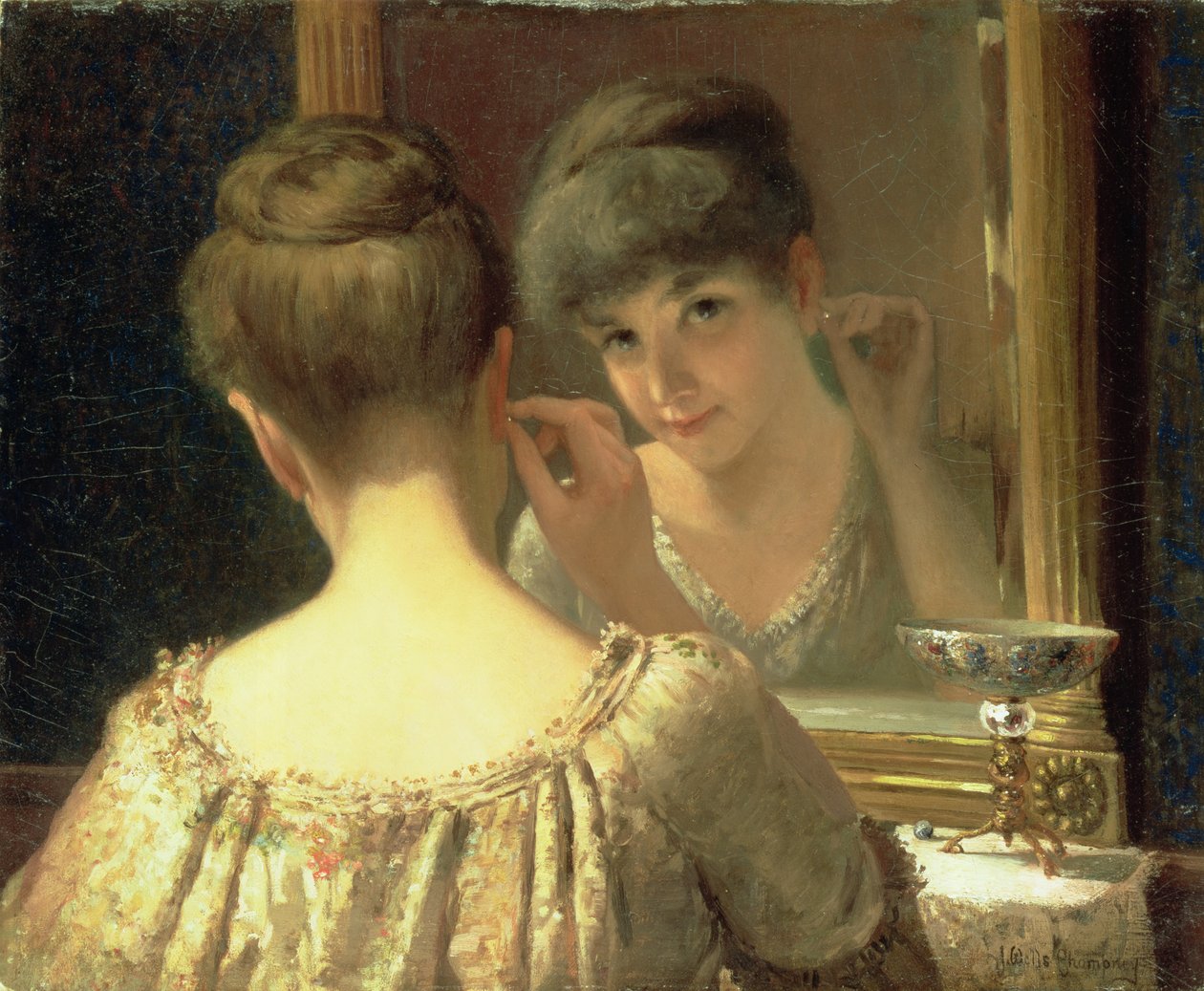 Kokietka, ok.1885 autorstwa James Wells Champney