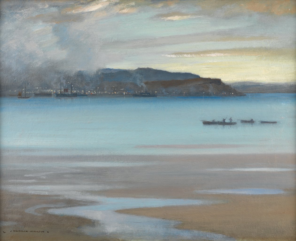 Rhu Bay (olej na płótnie) autorstwa James Whitelaw Hamilton