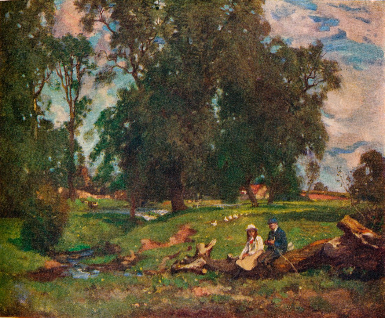 Łąka, XX w. autorstwa James Whitelaw Hamilton