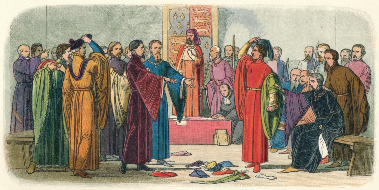 Albemarle i Fitzwalter wymieniają bunt, c. koniec XIV wieku 18640 autorstwa James William Edmund Doyle