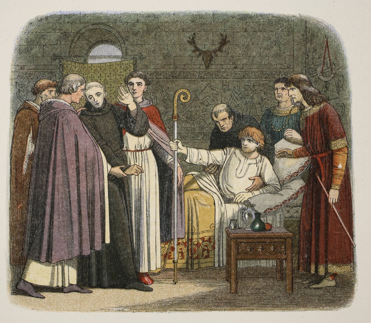 Anselm uczyniony arcybiskupem Canterbury przez Wilhelma II, 1093, z A Chronicle of England BC 55 do AD 1485, pub. London, 1863 autorstwa James William Edmund Doyle