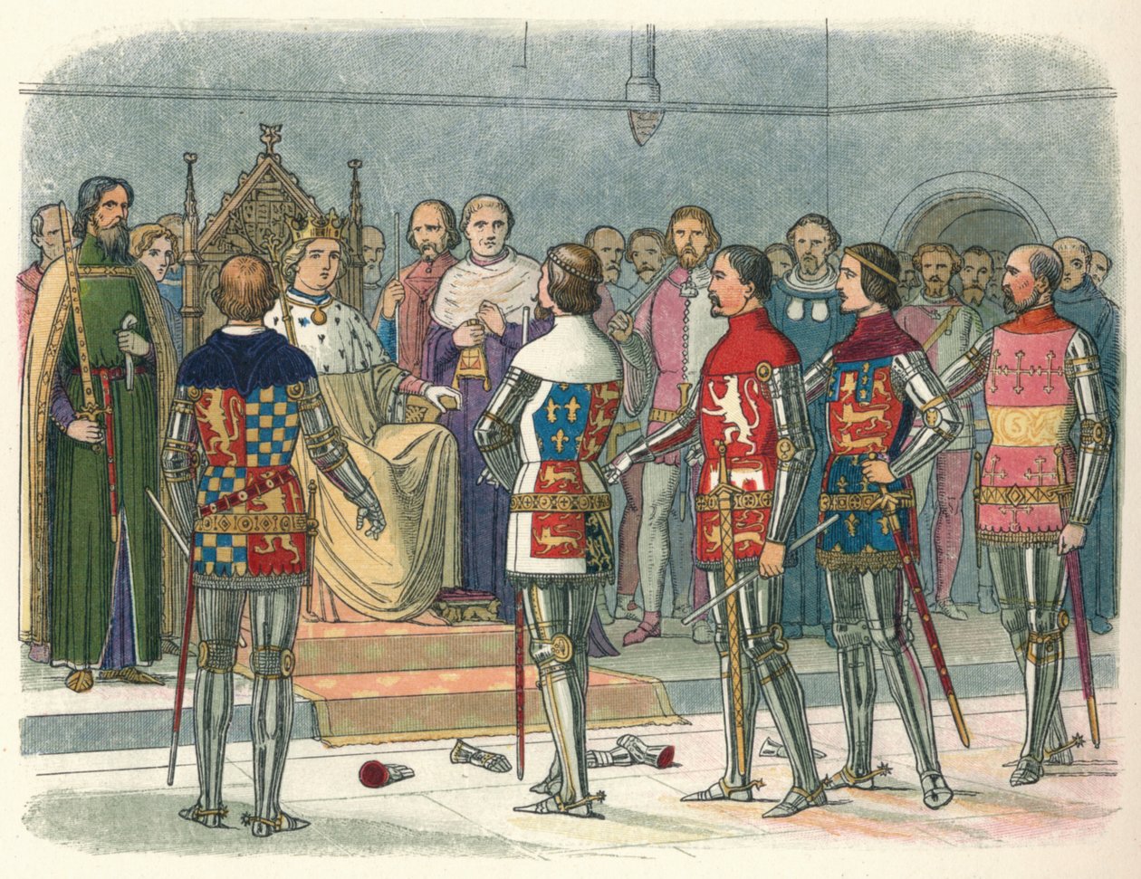 Arundel, Gloucester, Nottingham, Derby i Warwick przed królem, 1387 1864 autorstwa James William Edmund Doyle