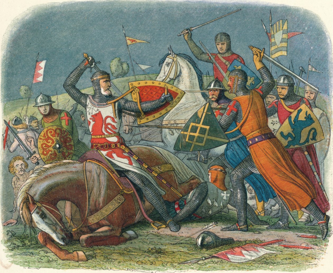 Śmierć De Montforta, 1265 1864 autorstwa James William Edmund Doyle