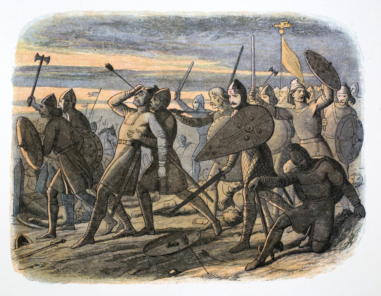 Śmierć króla Harolda, bitwa pod Hastings, 1066 1864 autorstwa James William Edmund Doyle