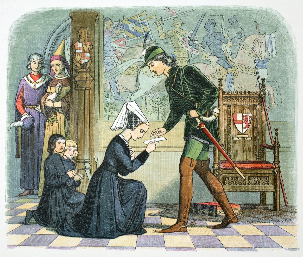 Edward IV z Anglii i Lady Elizabeth Grey, 1464 1864 autorstwa James William Edmund Doyle