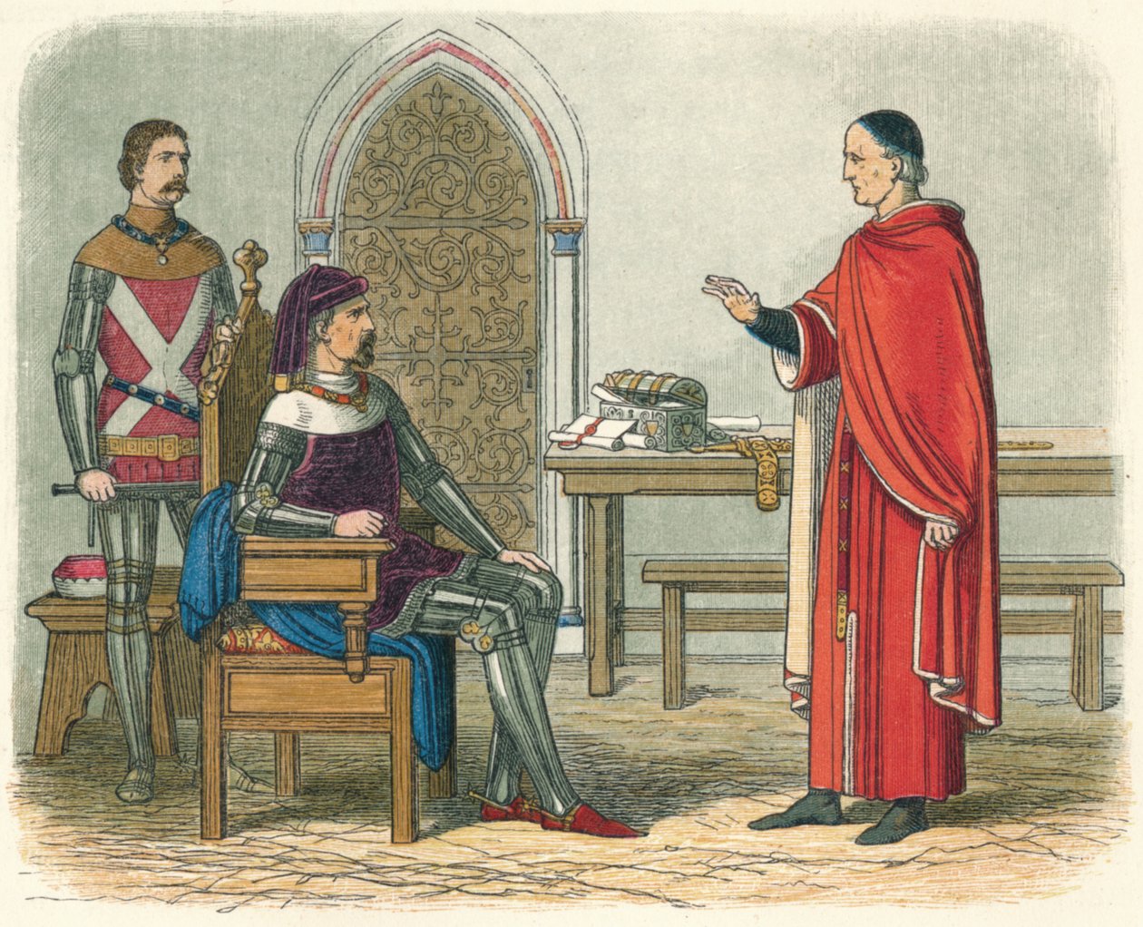 Gascoigne odmawia skazania prałata lub parera, 1405 1864 autorstwa James William Edmund Doyle