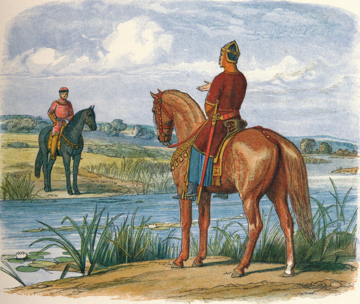 Henry i Stephen naradzają się nad Tamizą, 1153 1864 r autorstwa James William Edmund Doyle