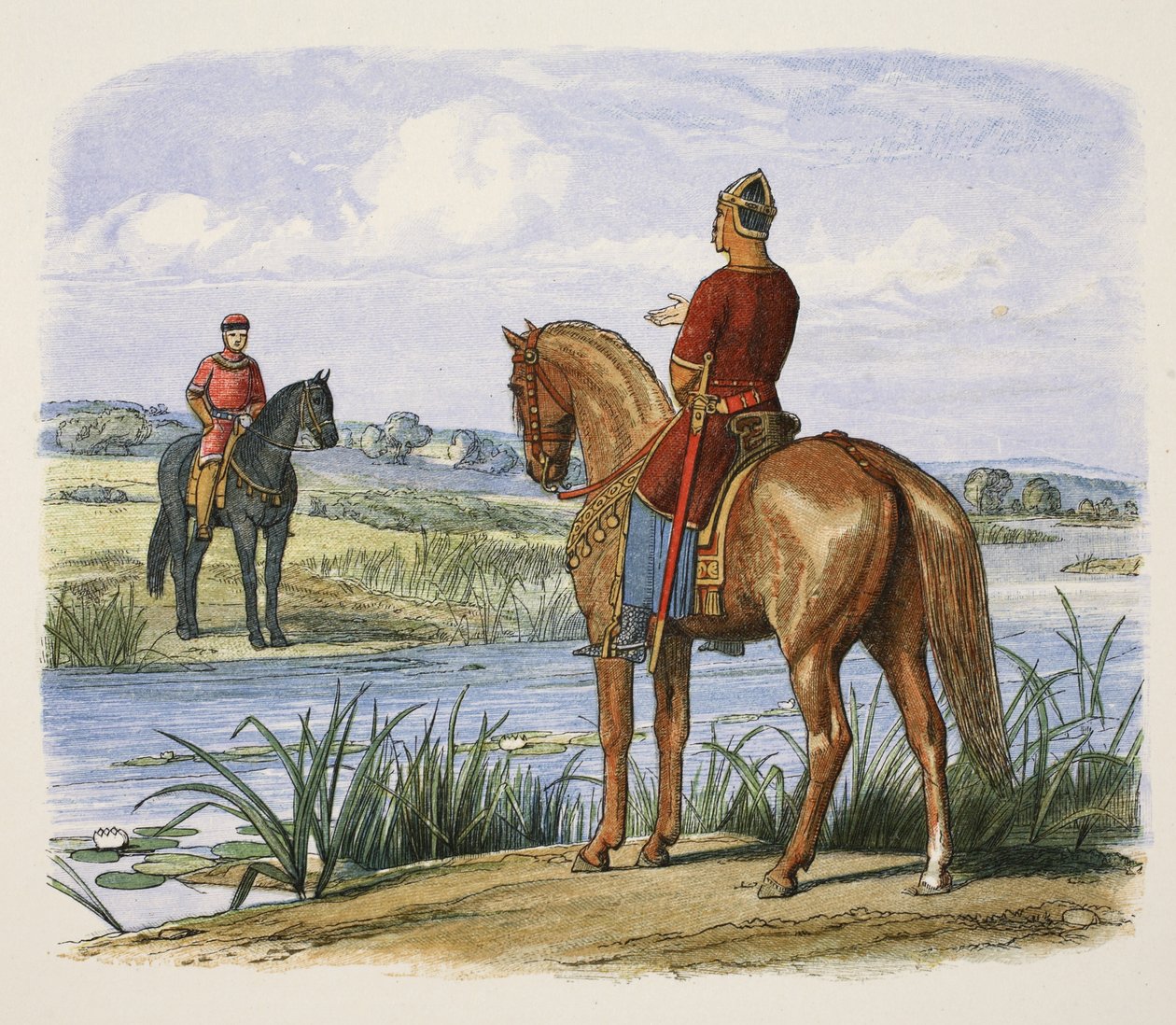 Henryk i Stefan naradzają się nad Tamizą, od A Chronicle of England BC 55 do AD 1485, wyd. Londyn, 1863 r. autorstwa James William Edmund Doyle