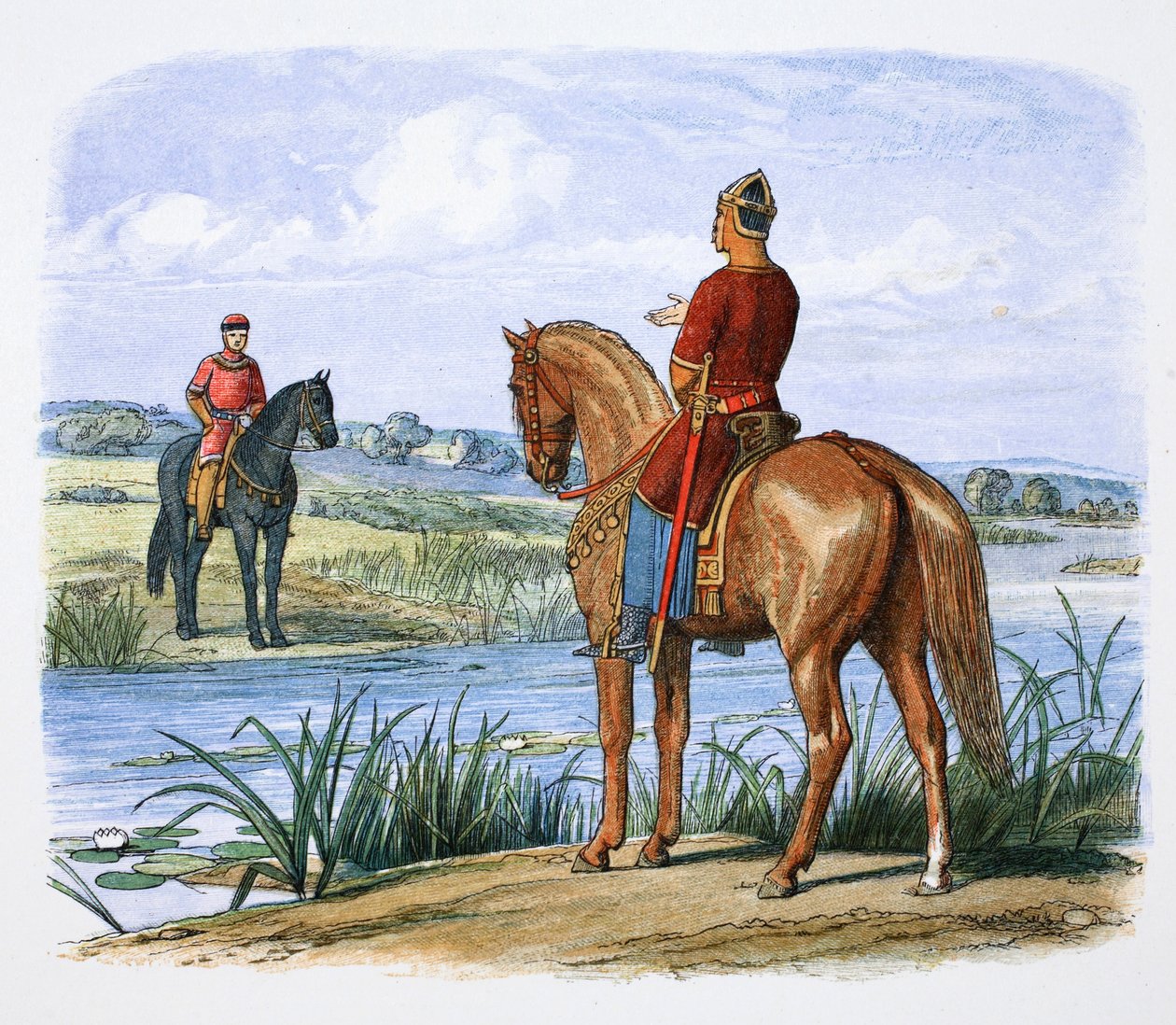 Henryk z Anjou i Stephen naradzają się nad Tamizą, 1153 1864 r autorstwa James William Edmund Doyle