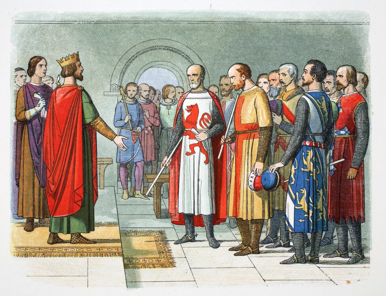 Król Henryk III i jego parlament, Westminster, 1258 1864. autorstwa James William Edmund Doyle