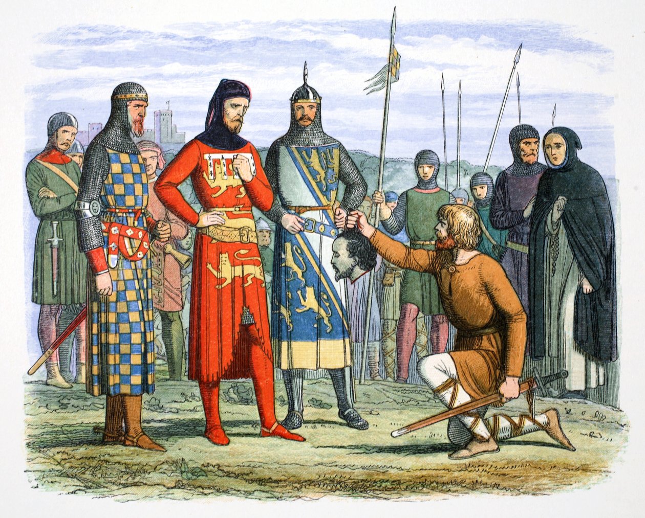Głowa Piersa Gavestona pokazana hrabiemu Lancaster, 1312 1864. autorstwa James William Edmund Doyle