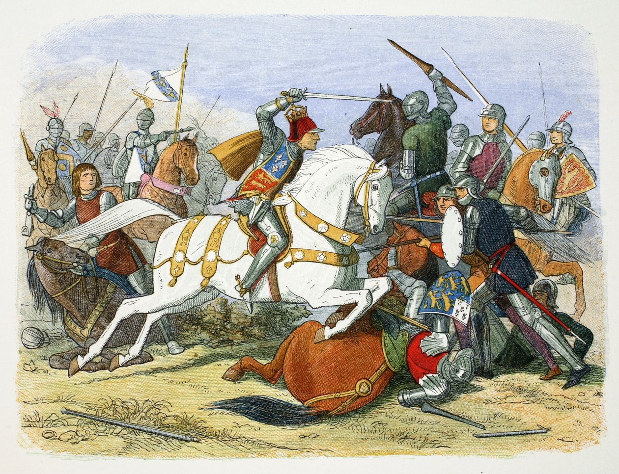 Ryszard III z Anglii w bitwie pod Bosworth Field, Leicestershire, 1485 1864 autorstwa James William Edmund Doyle