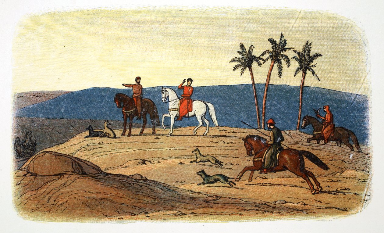 Ryszard I z Anglii odmawia spojrzenia na Jerozolimę, ponieważ nie udało mu się jej zdobyć, 1192 1864 autorstwa James William Edmund Doyle