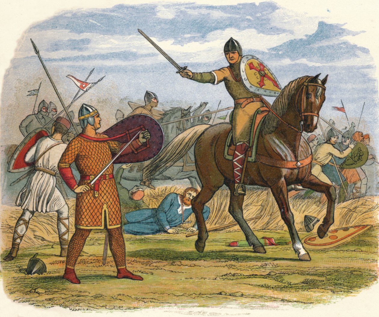 Robert wzięty do niewoli przez urzędnika Baudri, 1106 1864 autorstwa James William Edmund Doyle