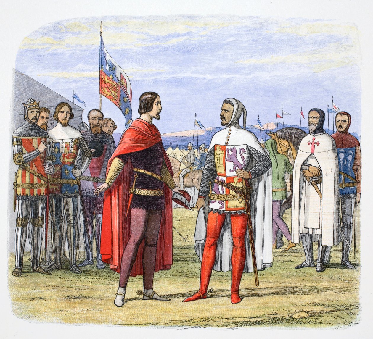 Czarny Książę wymusza amnestię od Pedro Okrutnego, Hiszpania, 1367 1864 autorstwa James William Edmund Doyle
