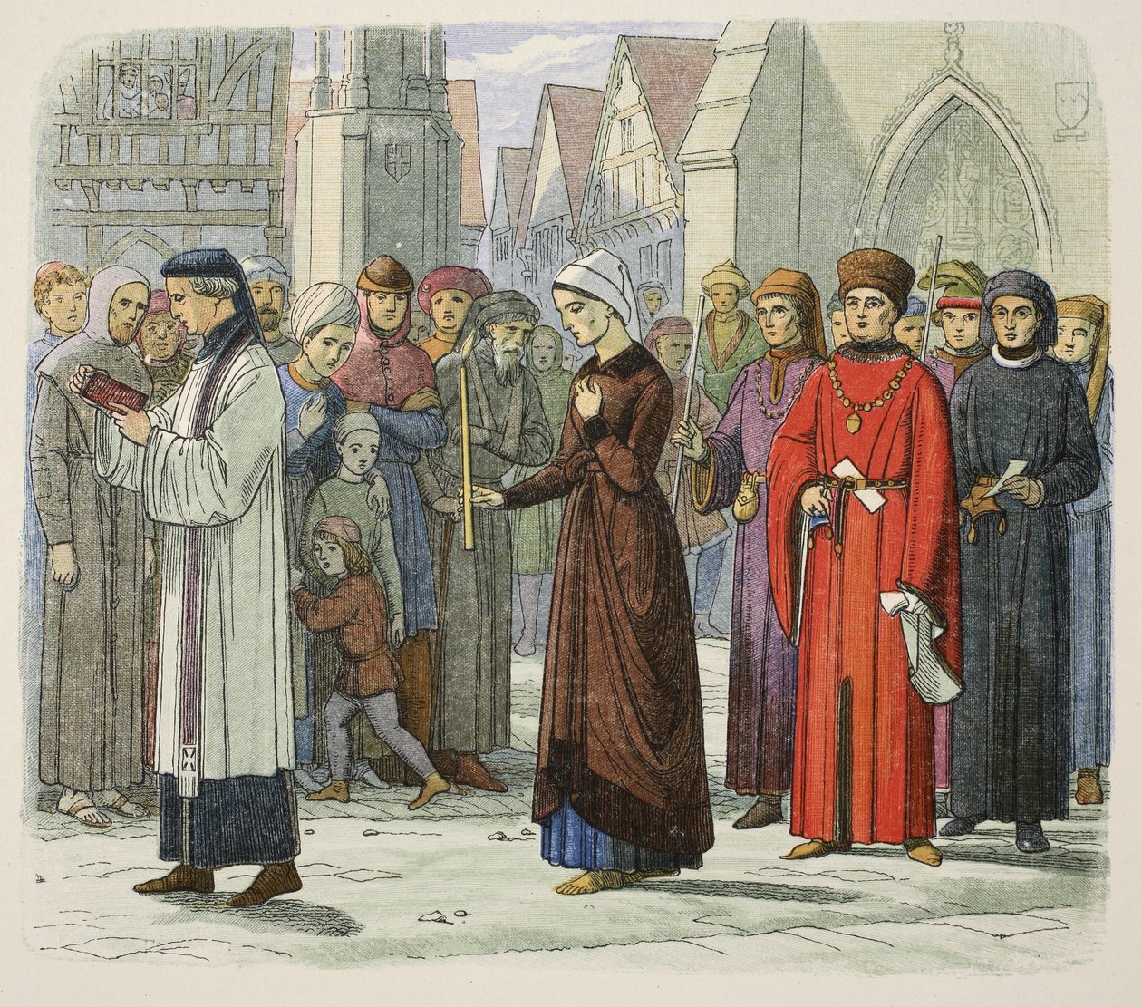 Księżna Gloucester czyni pokutę autorstwa James William Edmund Doyle