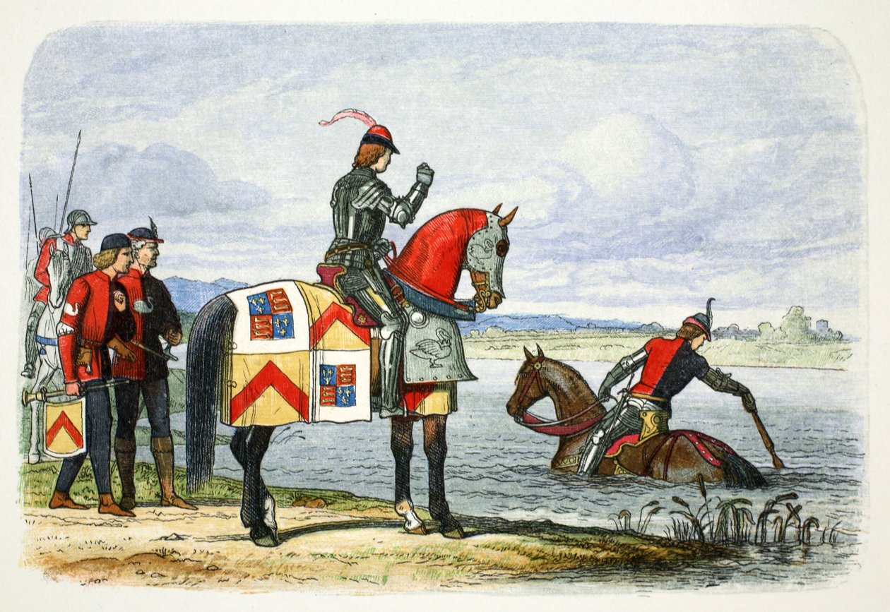 Książę Buckingham uważa, że Severn jest nieprzejezdne, 1483 1864 autorstwa James William Edmund Doyle