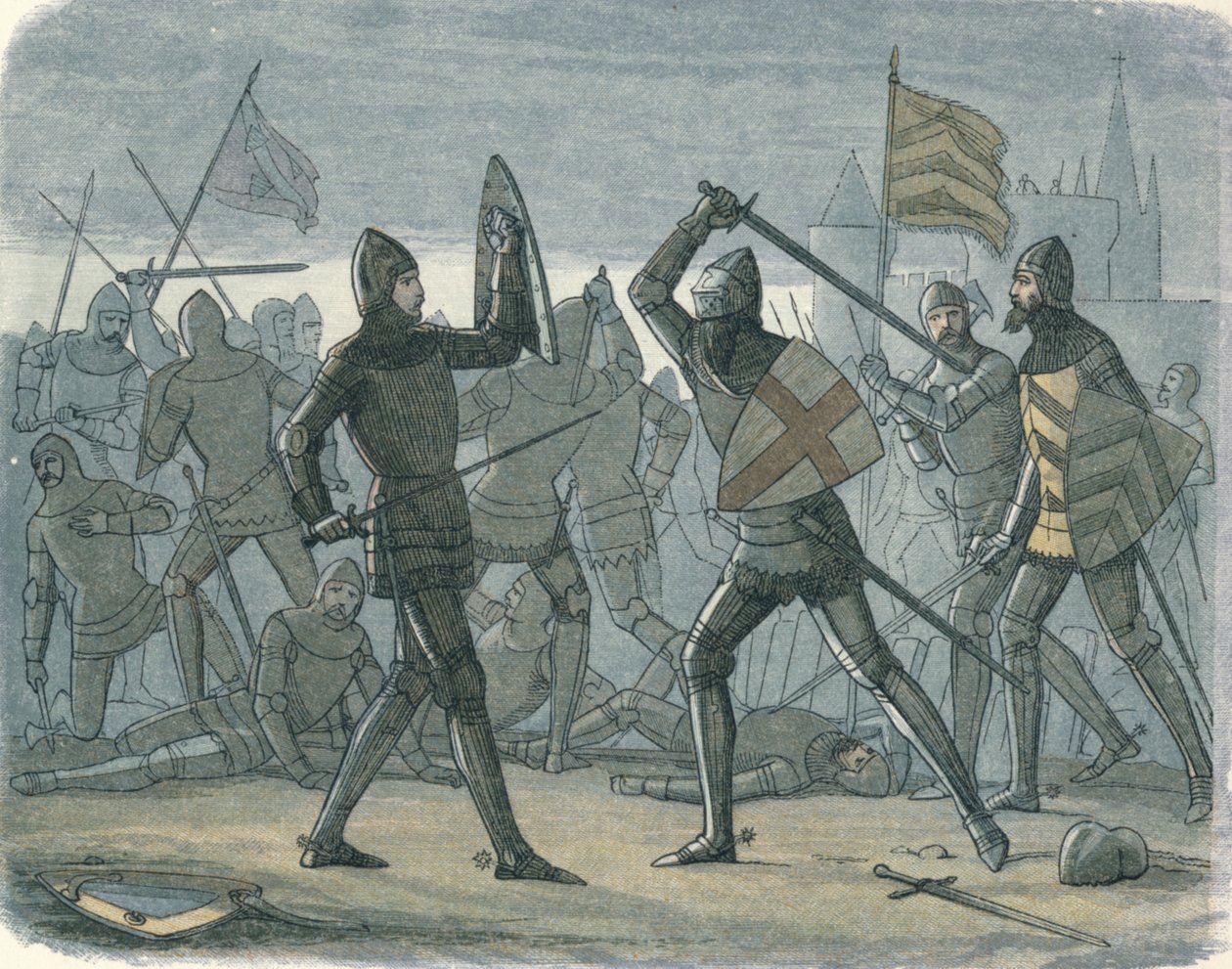 Płaskorzeźba Calais, 1864 autorstwa James William Edmund Doyle
