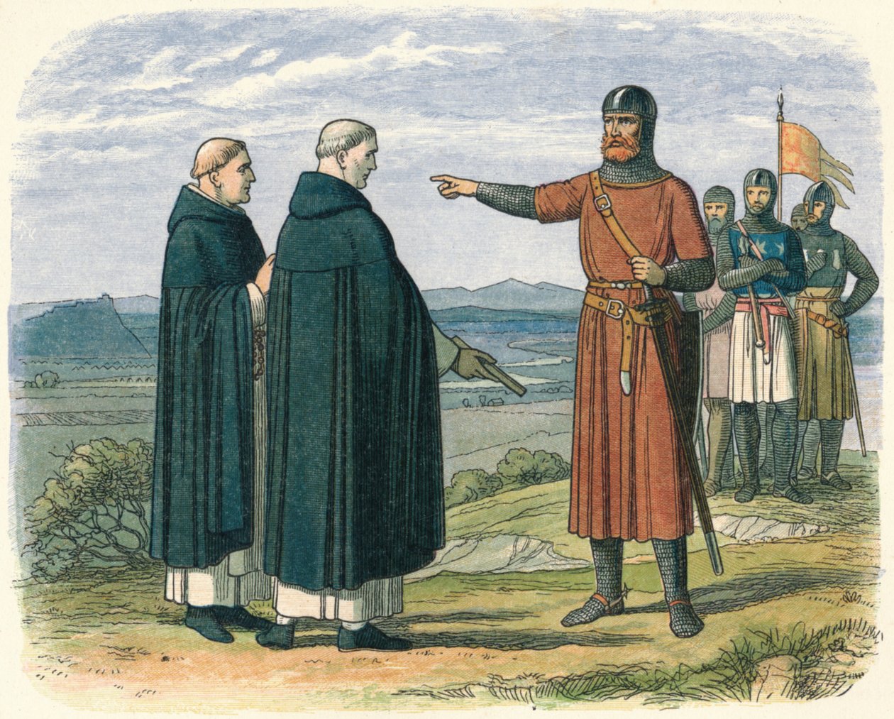 Wallace odrzuca propozycje angielskie, 1297 1864 autorstwa James William Edmund Doyle
