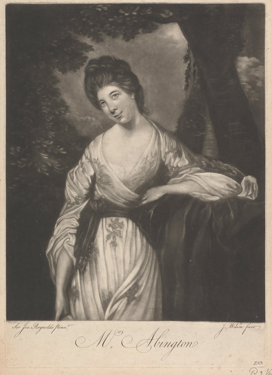 Pani Frances Abington (z domu Barton) autorstwa James Wilson