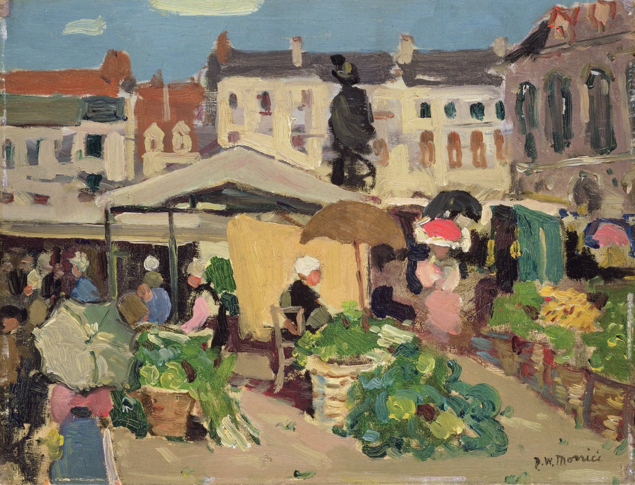 Scena targowa autorstwa James Wilson Morrice