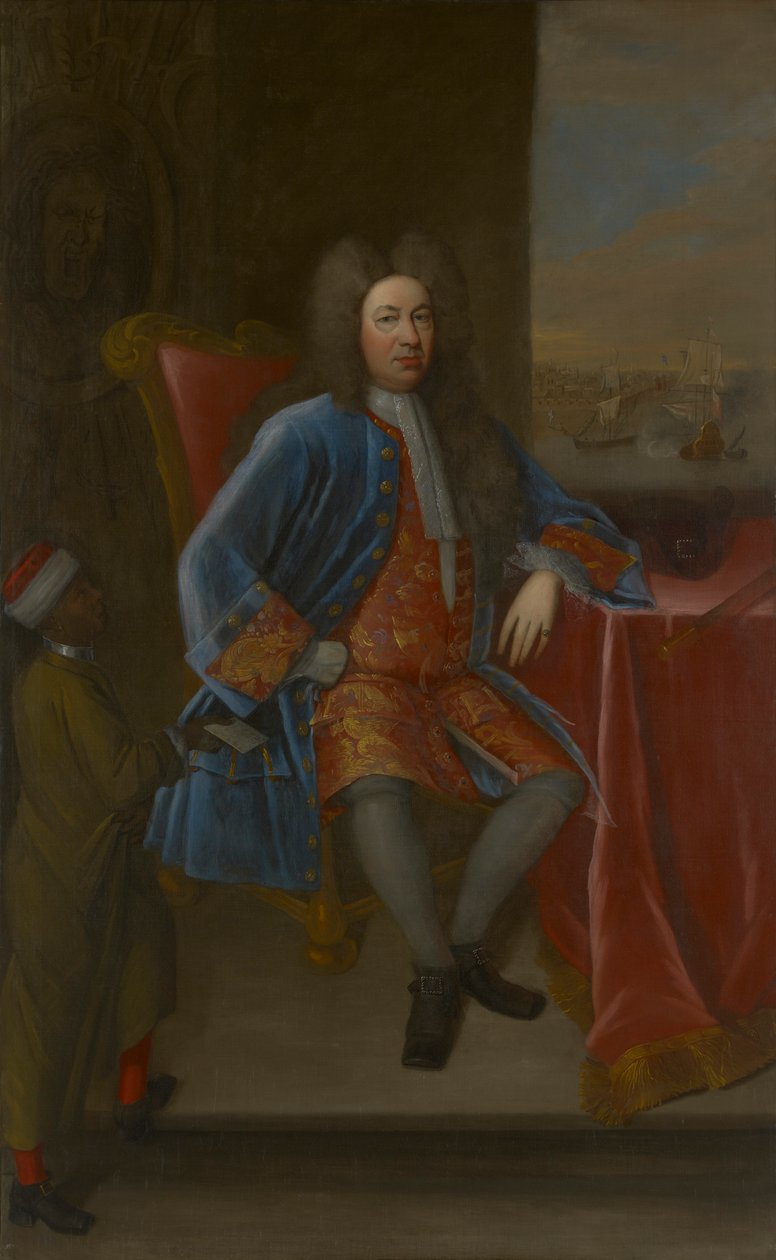 Elihu Yale ze swoim sługą autorstwa James Worsdale