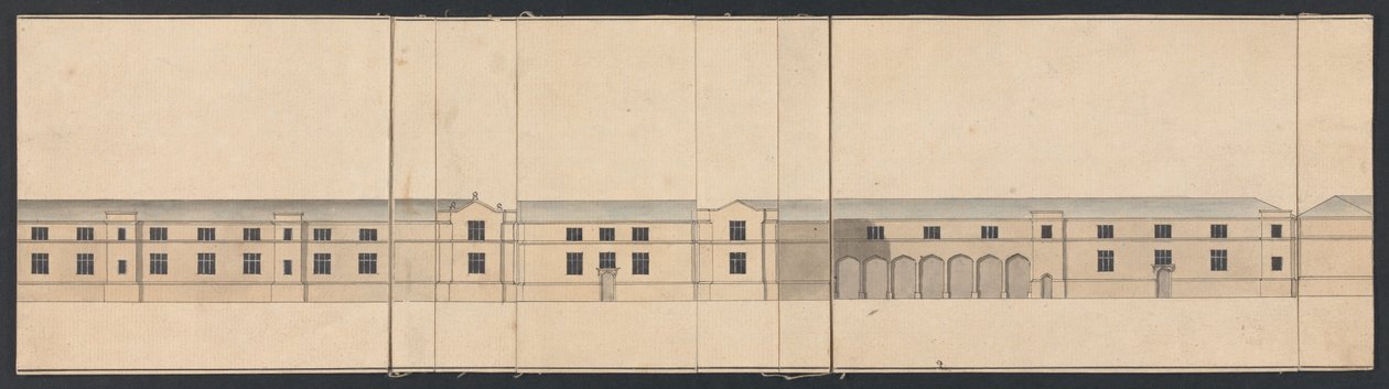 Cobham Hall, Kent: elewacja stajni autorstwa James Wyatt