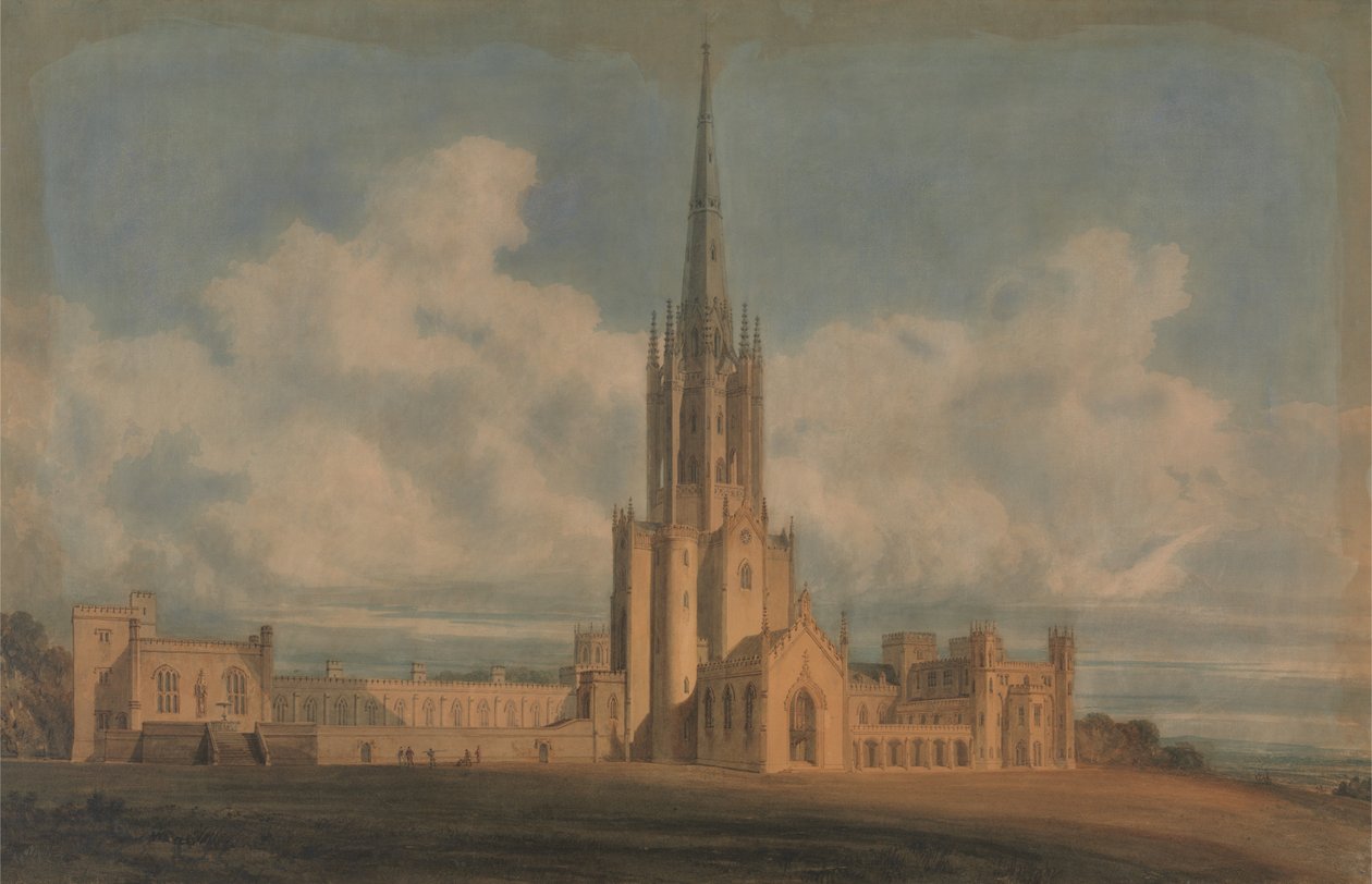 Projekt opactwa Fonthill w hrabstwie Wiltshire autorstwa James Wyatt