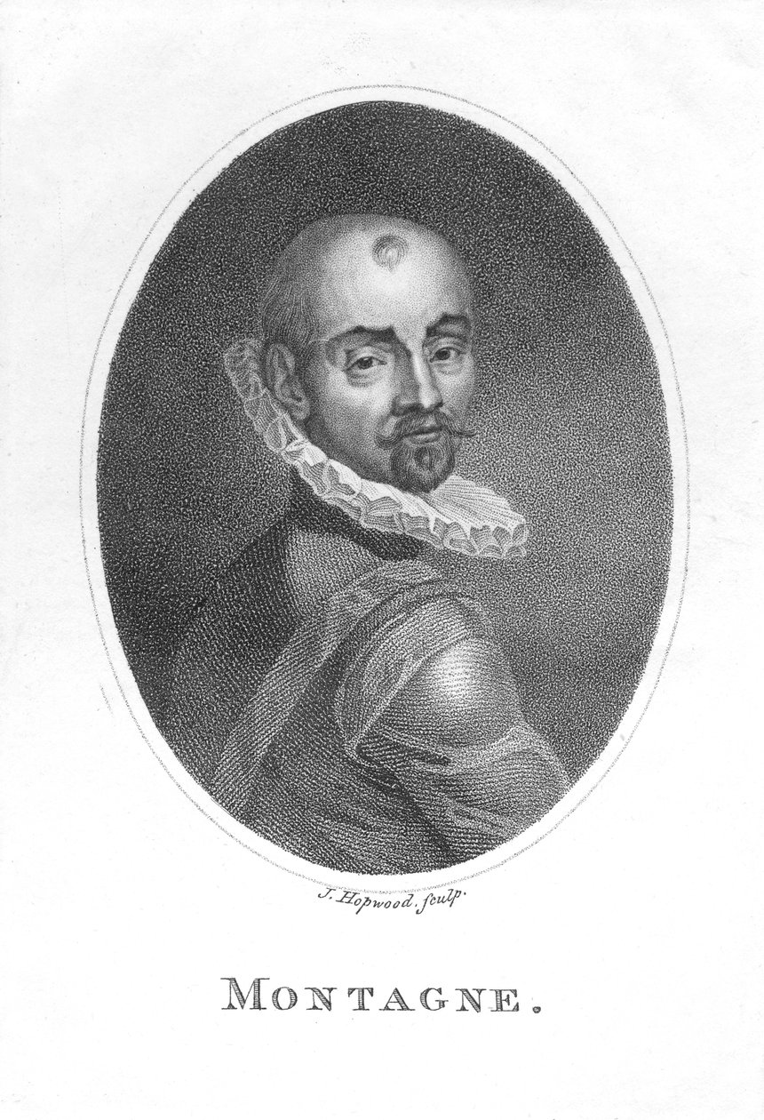 Portret Michela de Montaigne autorstwa James, the Elder Hopwood