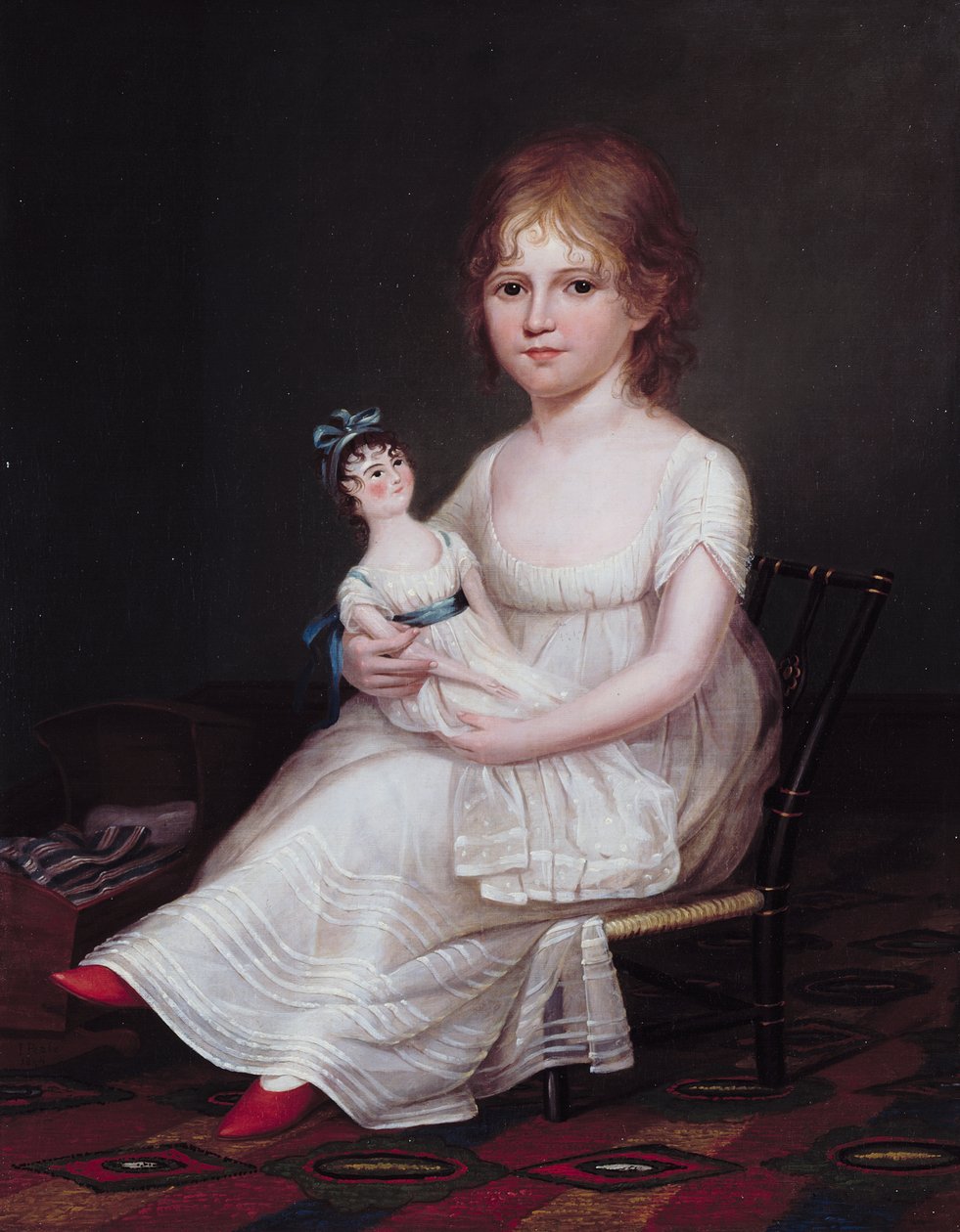 Dziewczynka trzymająca lalkę, 1804 autorstwa James the Elder Peale
