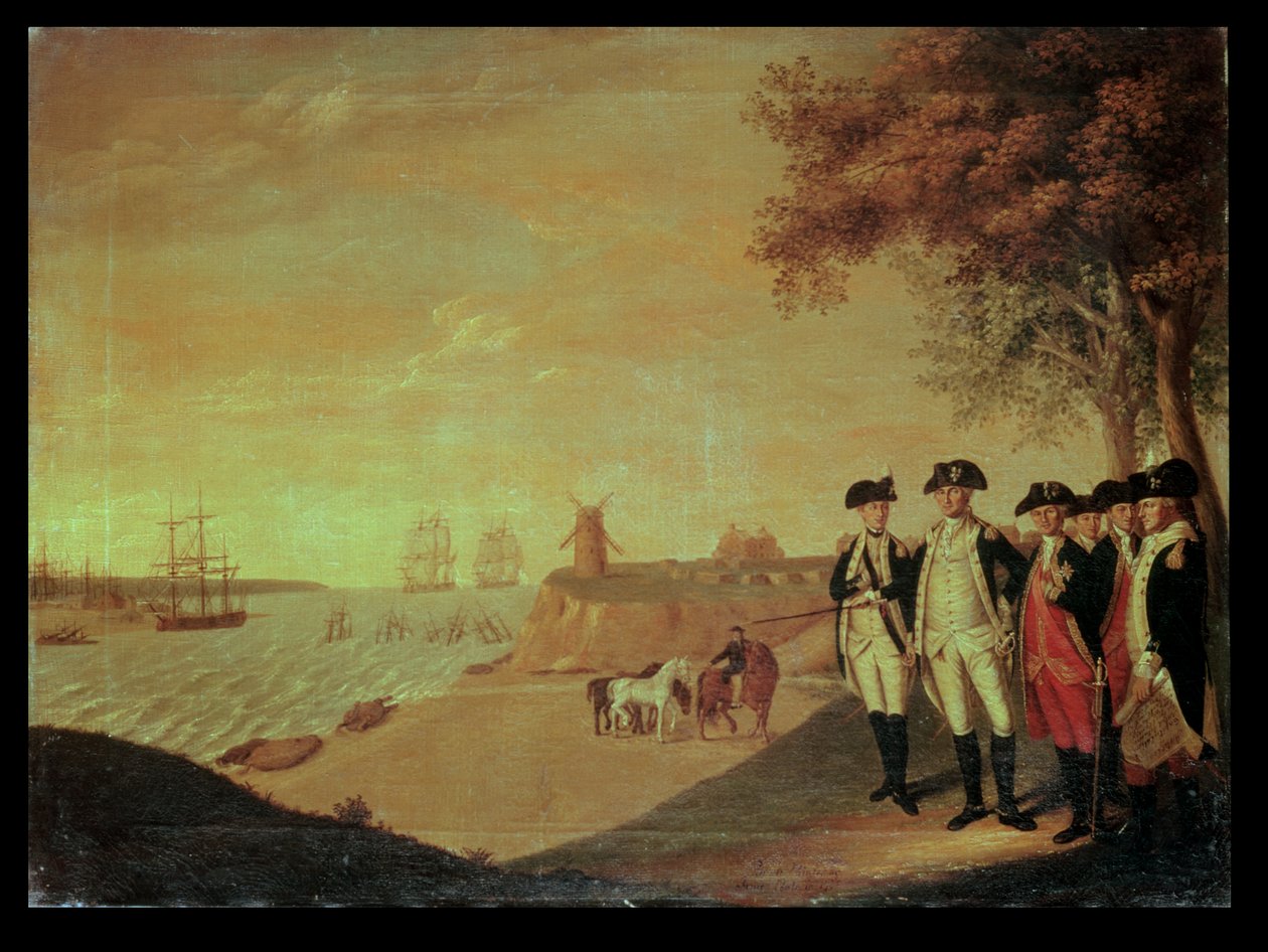 Waszyngton i generałowie w Yorktown autorstwa James the Elder Peale