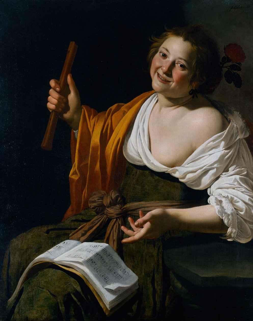 Dziewczyna z fletem autorstwa Jan van Bijlert or Bylert