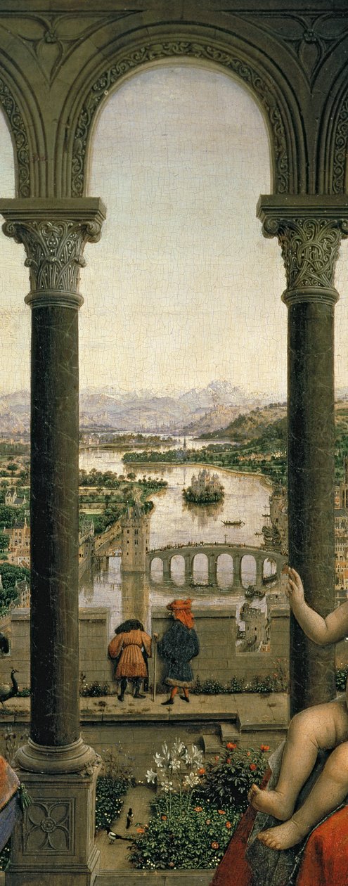 Madonna Rolin, c.1435 (panel) (detal 2993) autorstwa Jan van Eyck